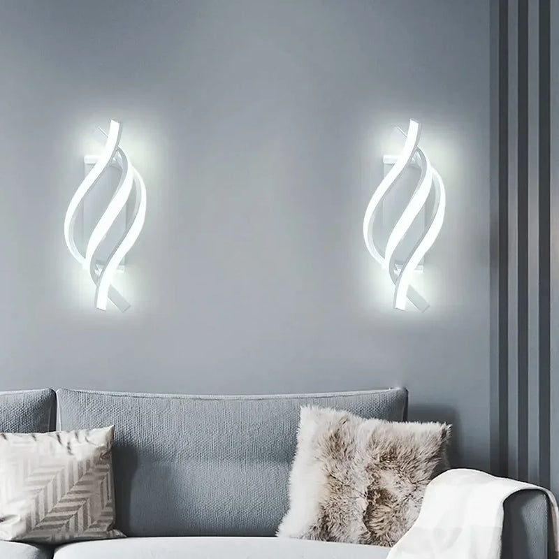 Afralia™ LED Wall Lamps Black White Light for Indoor Living Bedroom, Modern Design