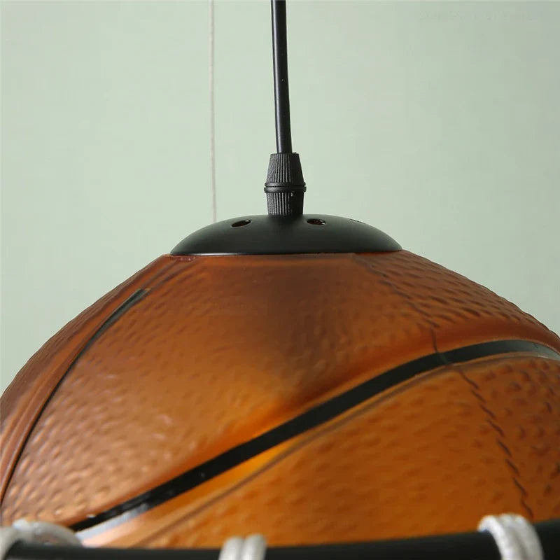 Afralia™ Basketball Pendant Lights: Modern LED Hanging Lamps for Restaurant, Kitchen, Living Room & Kids Room