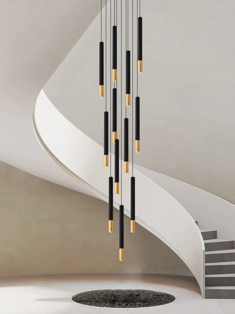 Afralia™ Black Gold Pendant Lamp: Modern Nordic Designer LED Indoor Lighting