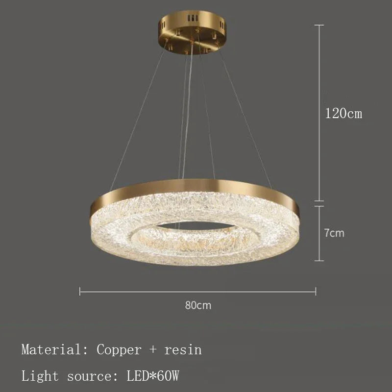 Afralia™ Copper Resin Remote Control Pendant Lamps for Modern Minimalist Living Dining Kitchen Bedroom