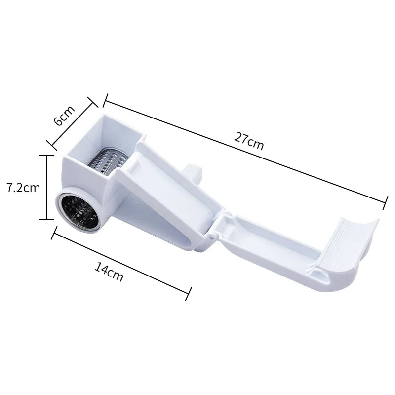 Afralia™ Stainless Steel Rotary Cheese Grater & Slicer: Kitchen Essential