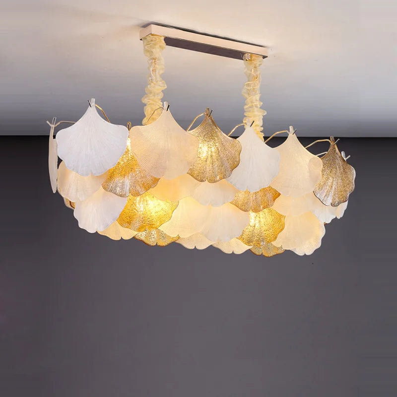 Afralia™ Ginkgo Art Deco Dimmable Chandelier for Dinning Room
