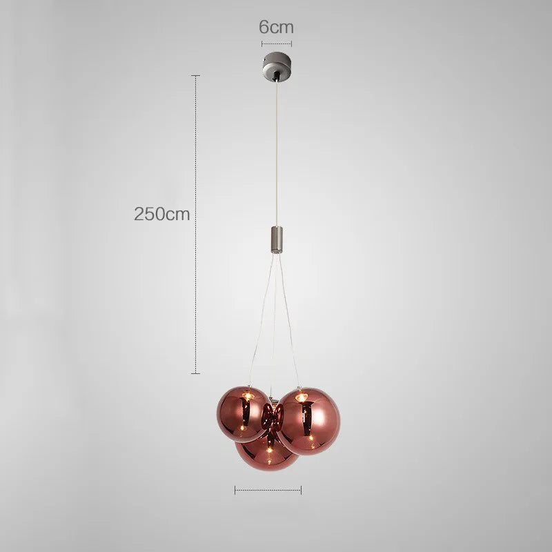 Afralia™ Bubble Glass Chandeliers Pendant Lights for Kitchen Island and Dining Room