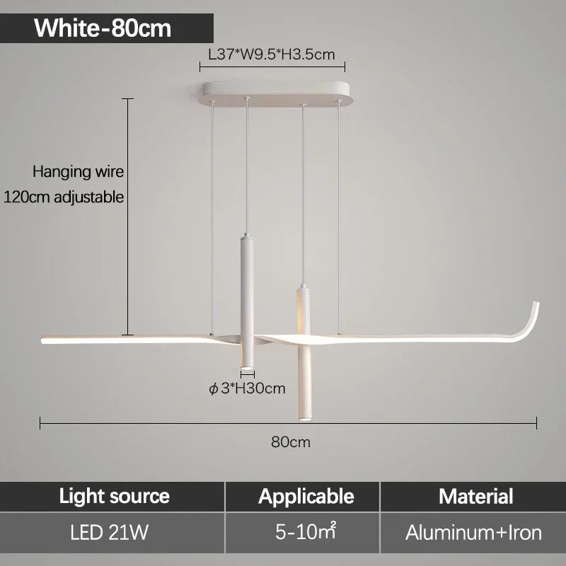 Afralia™ Adjustable LED Spotlight Chandelier Linear Pendant for Modern Home Dining Lighting