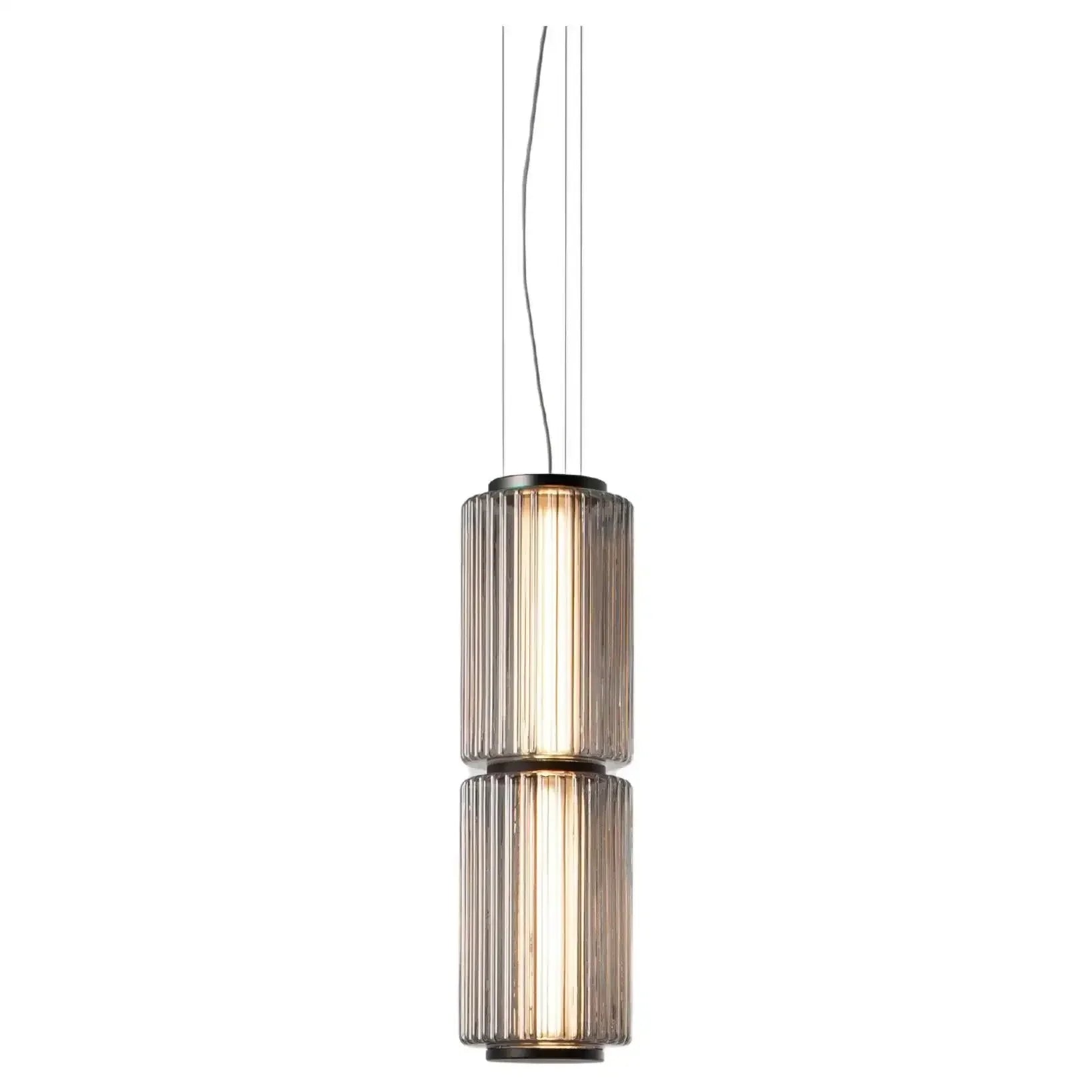 Afralia™ Modern Glass Cylinder LED Pendant Lights for Living Room & Dining Area