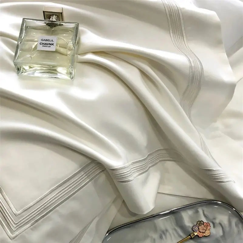 Afralia™ Luxury Embroidered Egyptian Cotton Bedding Set
