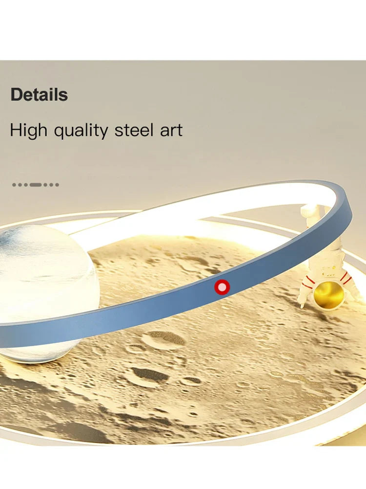 Afralia™ Astronaut LED Chandelier: Remote Control Ceiling Pendant Light for Children's Room