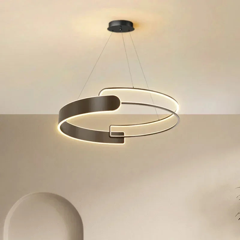 Nordic LED Pendant Light by Afralia™ - Modern Acrylic Chandelier