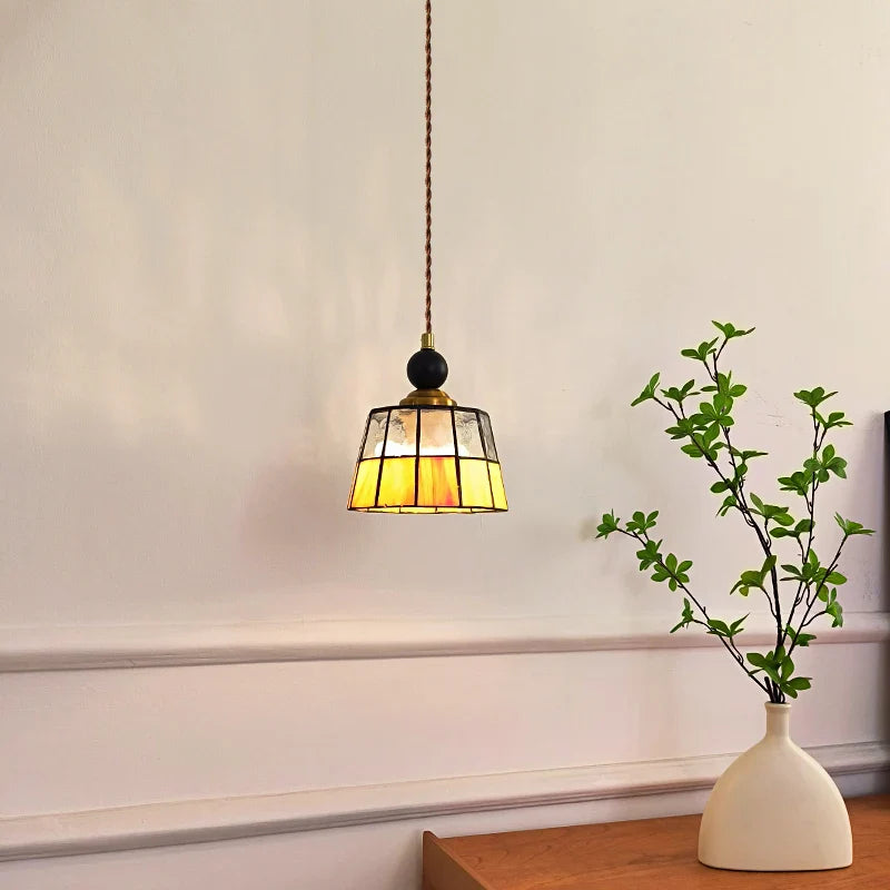 Afralia™ Tiffany Glass LED Pendant Lights for Nordic Modern Home Decor & Restaurant