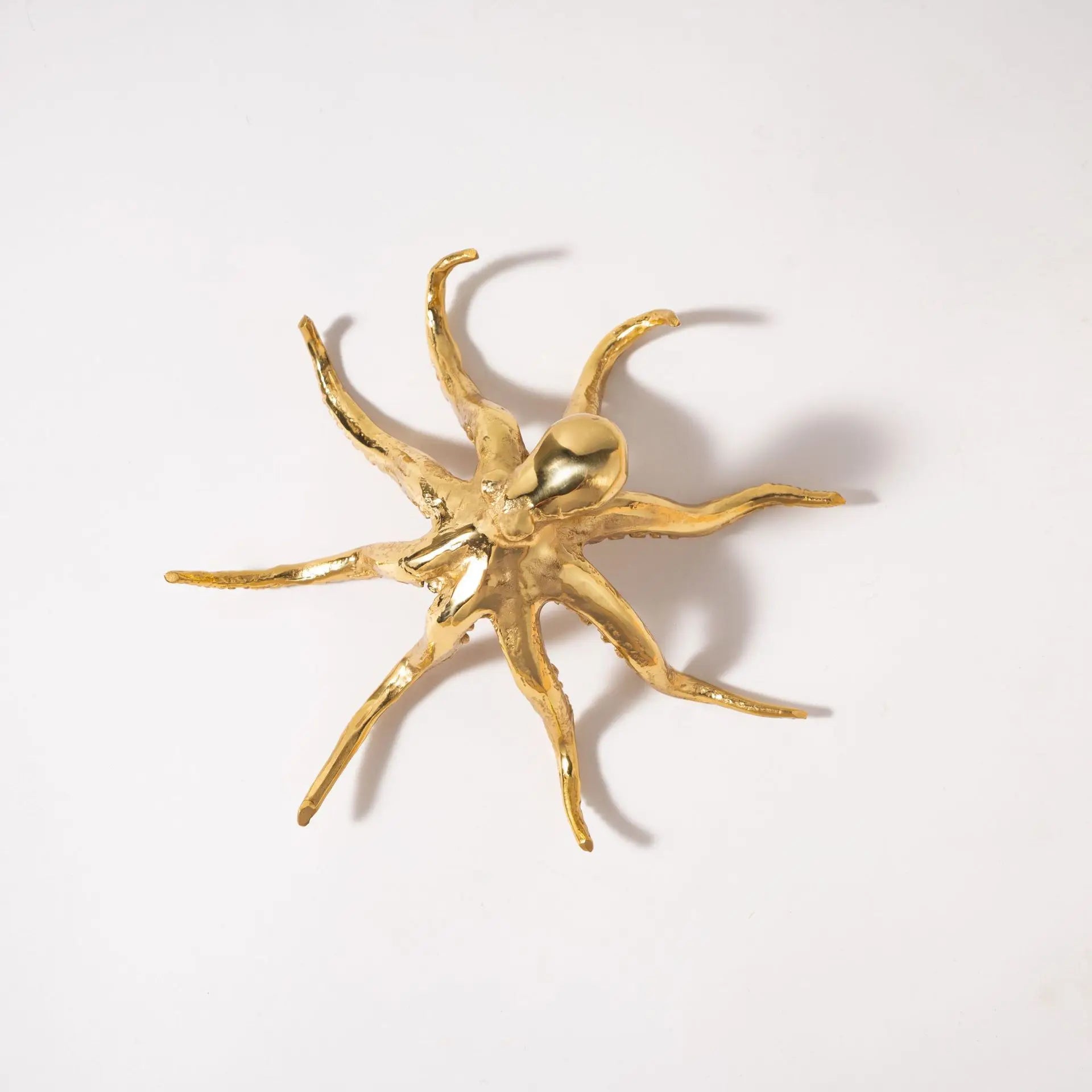 Afralia™ Golden Octopus Metal Sculpture - Home Decor Figurine