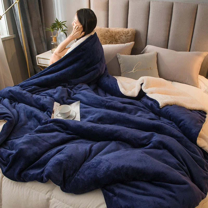Afralia™ Cozy Dual Use Flannel Duvet Cover - Autumn Winter Warmth Blanket Quilt