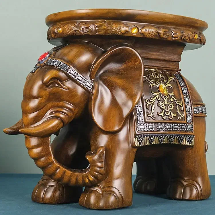 Afralia™ Elephant Wealth Attracting Ornaments Stool
