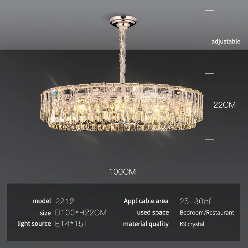 Afralia™ Crystal Ring Chandelier: 2024 Luxury Bedroom Dining Room Lighting