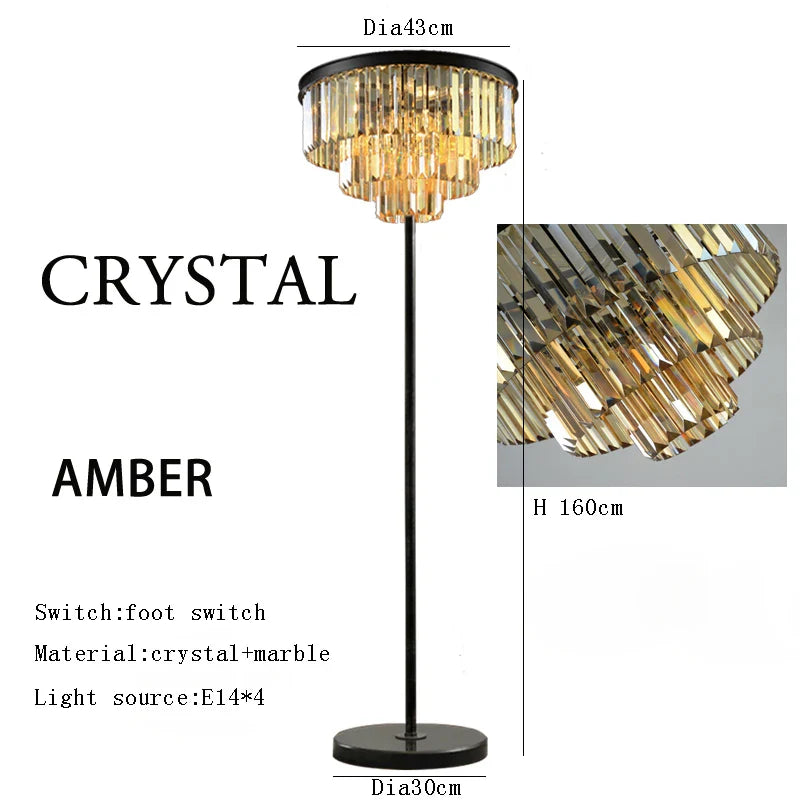 Afralia™ Crystal Floor Lamp: Modern Nordic Design for Luxury Living Room Decor