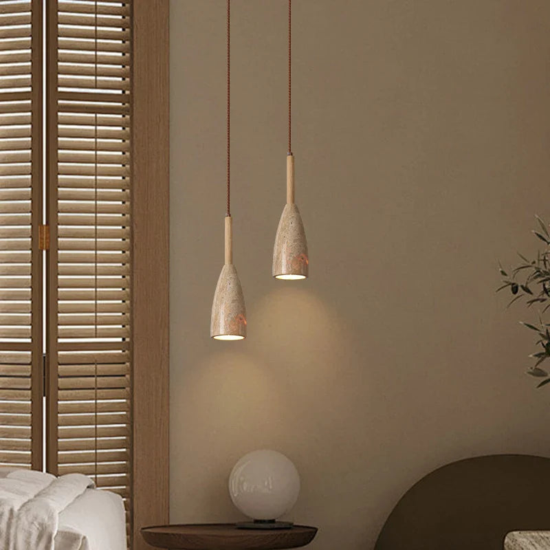Afralia™ Travertine LED Pendant Lights for Modern Home Decor