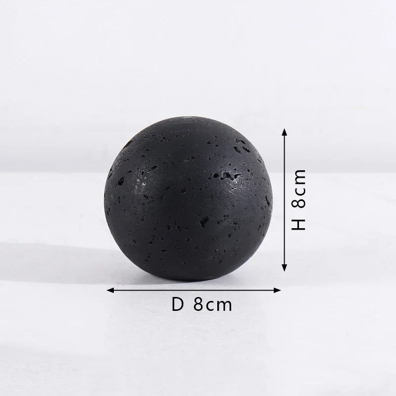 Afralia™ Marble Sphere Ball: Vintage Travertine Stone Decorative Centerpiece Ball