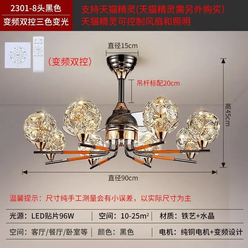 Afralia™ Crystal Luxury Chandelier Pendant Light for Dining & Living Room
