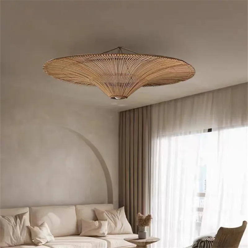 Afralia™ Handmade Rattan Pendant Light for Dining Room, Living Room, Bedroom, Hotel
