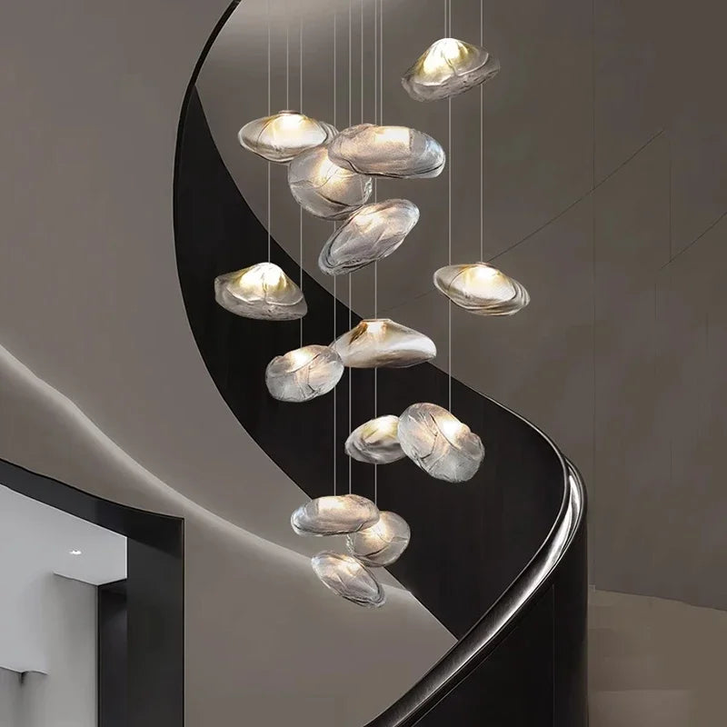 Afralia™ Nordic Stair Chandelier for Living Room Bedroom Dining Room Pendant Lights, Ceiling Light