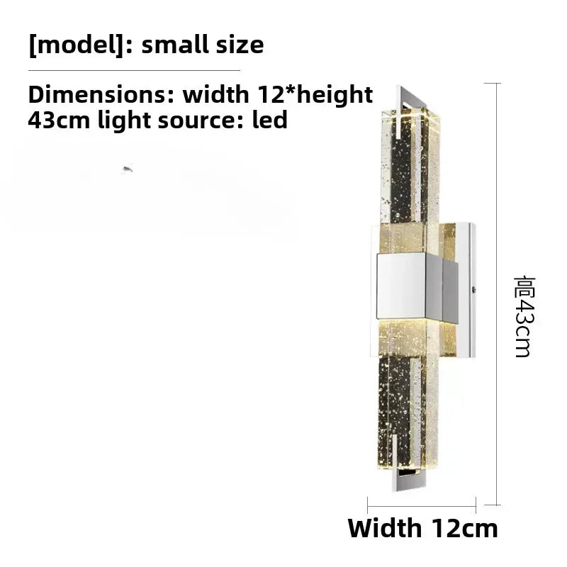 Afralia™ Bubble Crystal LED Wall Lamp: Modern Bathroom Living Room Bedroom Sconce Lighting