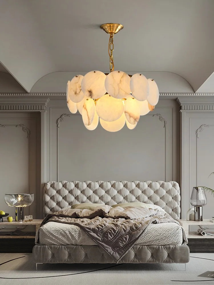 Afralia™ Marble Design Modern Chandelier for Living Room Bedroom Dining Ceiling Light