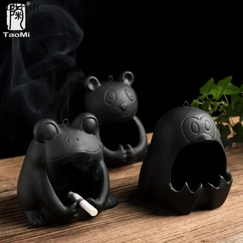 Afralia™ Cute Cartoon Animal Ashtray for Home Decor & Car, Gift for Boyfriend