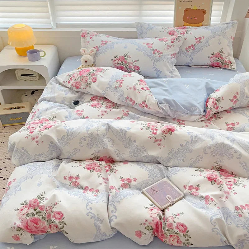 Afralia™ Cotton Printed Bedding Set: Cozy, Breathable, All Seasons Comforter Set