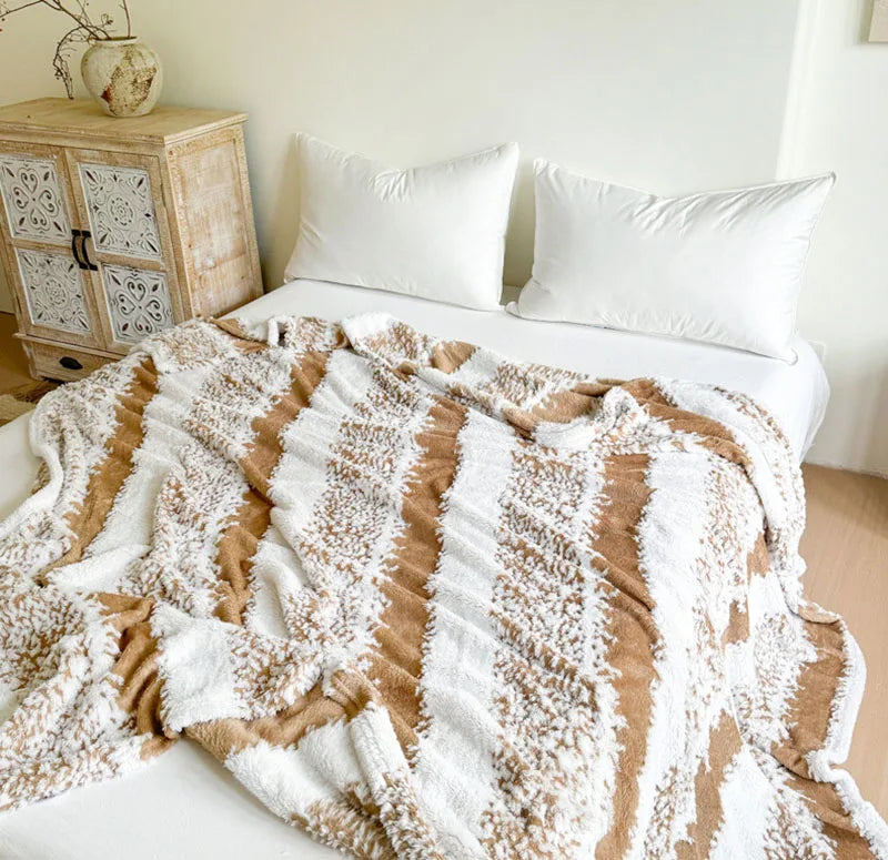 Afralia™ Cationic Jacquard Blanket | Lightweight Spring/Autumn Sofa Cover | Comfortable Home Decor