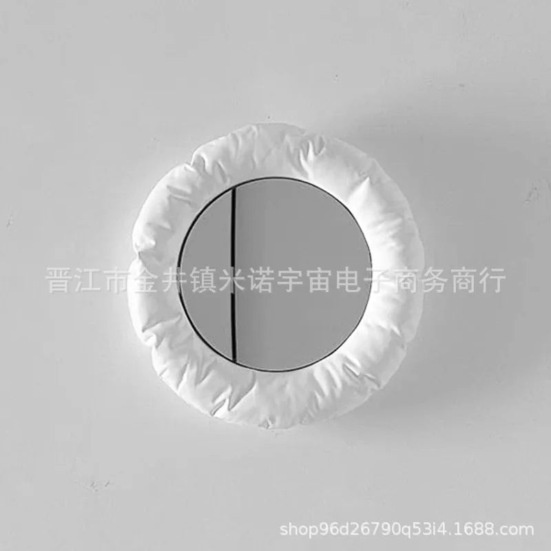 Afralia™ Metal Style Pillow Mirror with LED Light for Stylish Home Decor