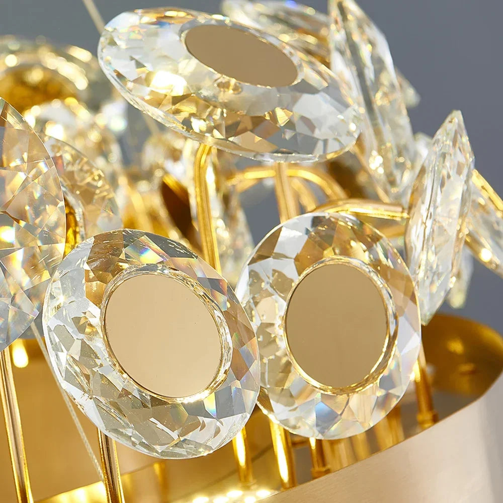 Afralia™ Crystal Pendant Chandelier: Modern Luxury for Living Room, Kitchen Island, Indoor Lighting