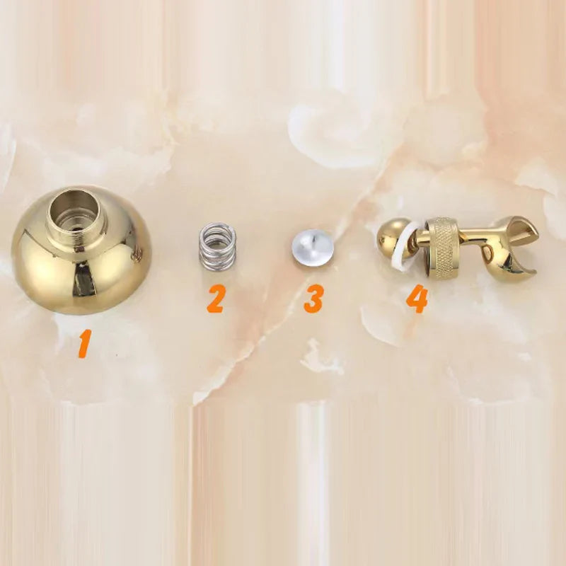 Afralia™ Chrome Wall Mount Hand Shower Holder Hook Pedestal Bracket for Bathroom