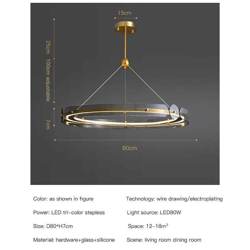 Afralia™ Circular Ring LED Chandelier: Modern Lighting for Living, Bedroom, Dining Room