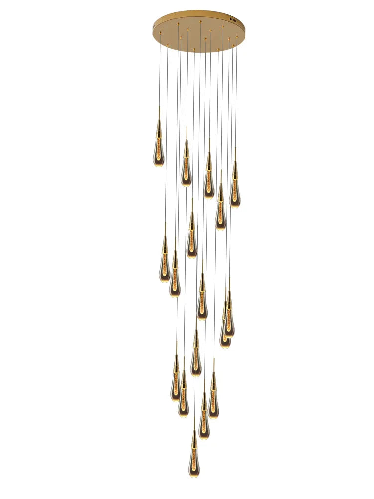 Afralia™ Crystal Pendant Chandelier for High Ceilings