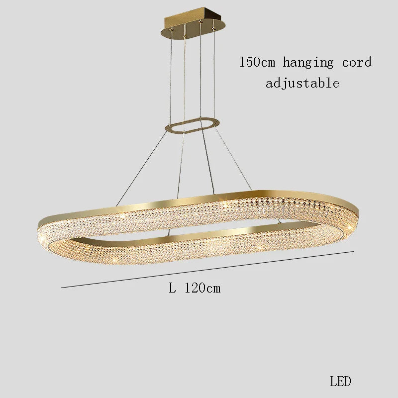 Afralia™ Luxury LED Ring Light Chandelier for Dining Room Décor