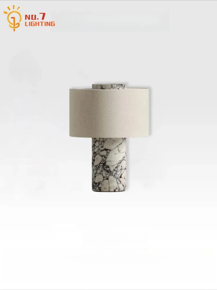 Afralia™ Marble Table Lamp Touch USB Charging LED Desk Light