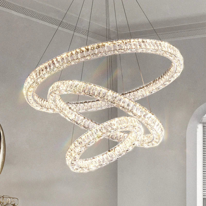 Afralia™ Crystal Chandelier Ring - Elegant Light Luxury for Living Room, Dining Room & Bedroom