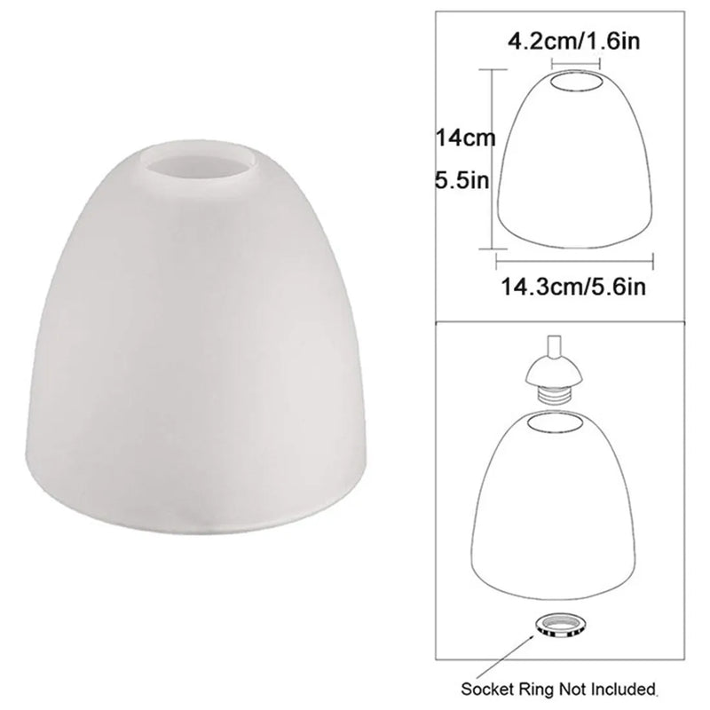 Afralia™ Frosted Glass Shade for E27 E26 Ceiling Fan Wall Light Pendant Lamp