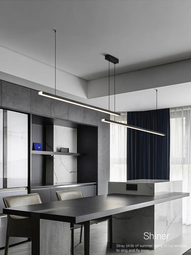 Afralia™ Nordic Minimalist Style Aluminum Chandelier for Dining Table, Bar, or Island