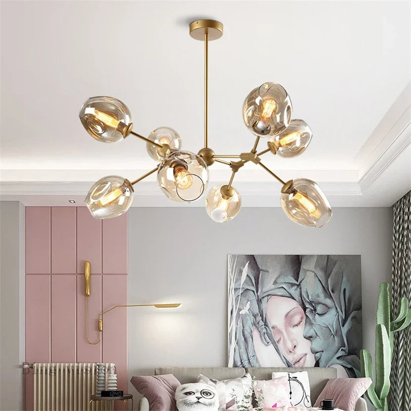 Afralia™ Modern Minimalist Ceiling Chandelier Light for Dining and Living Room
