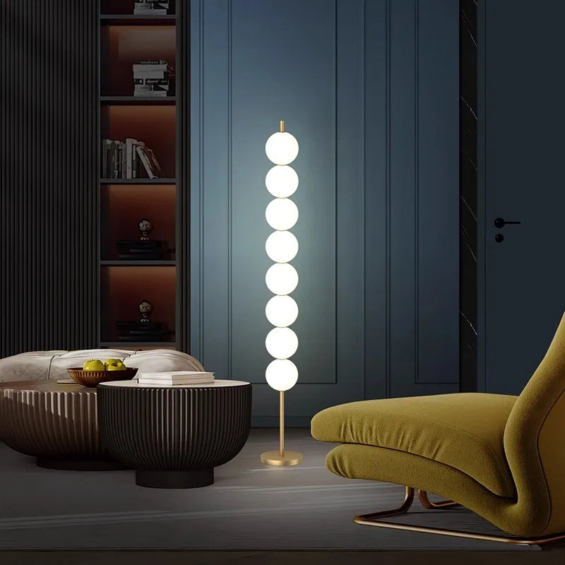 Afralia™ White Balls Floor Lamp: Modern Living Room Decoration & Mood Light