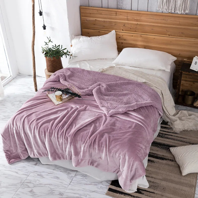 Afralia™ Cozy Plush Blanket: Soft, Warm, Lightweight for Bedroom & Sofa All Seasons