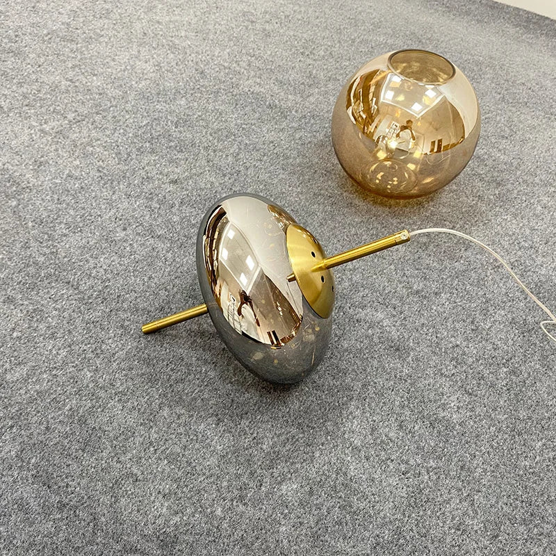 Afralia™ Amber Glass Chandelier: Luxury Pendant Lighting for Bedroom, Dining Room, Kitchen, Restaurant