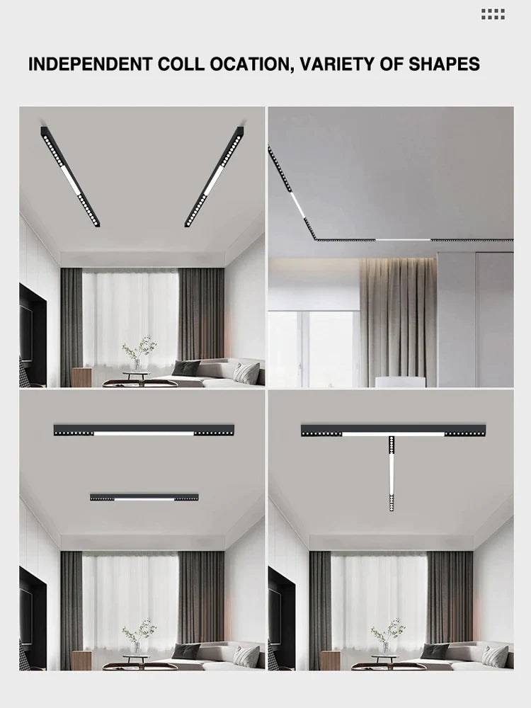 Afralia™ LED Linear Ceiling Lamp for Living Room, Dining Room, Bedroom - Minimalist Design