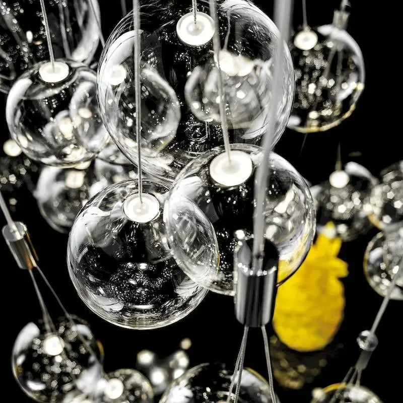Afralia™ Nordic Glass Ball LED Pendant Lights for Home Decor & Interior Lighting