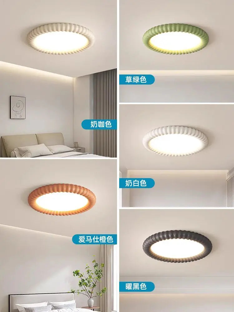 Afralia™ Modern Minimalist Circular Ceiling Light for Master Bedroom and Study Area