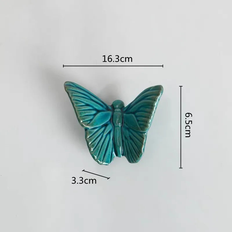 Afralia™ Ceramic Butterfly Wall Decor - 3D Papilionid Aesthetic Hanging Art