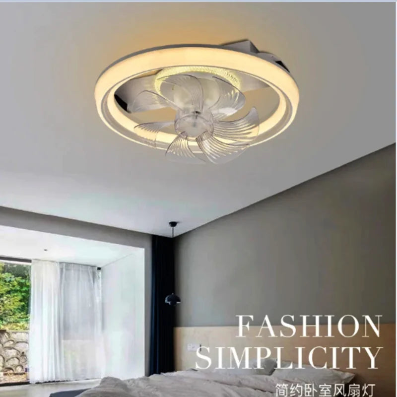 Afralia™ Nordic Wind LED Fan Light for Living Room, Bedroom & Restaurant.