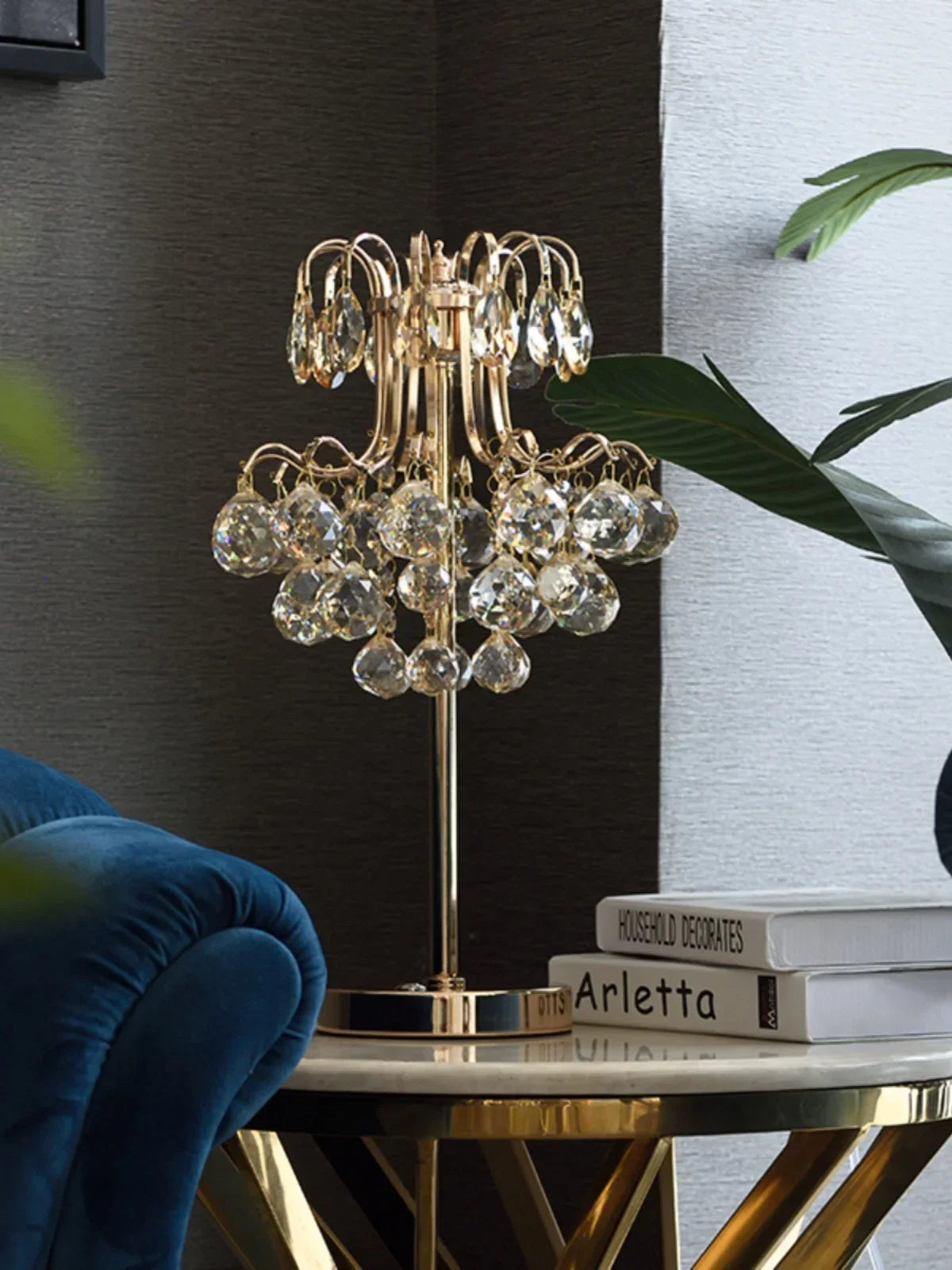 Afralia™ Crystal Table Lamp: Nordic Luxury LED Touch Dimming, Modern Bedroom Bedside Lighting