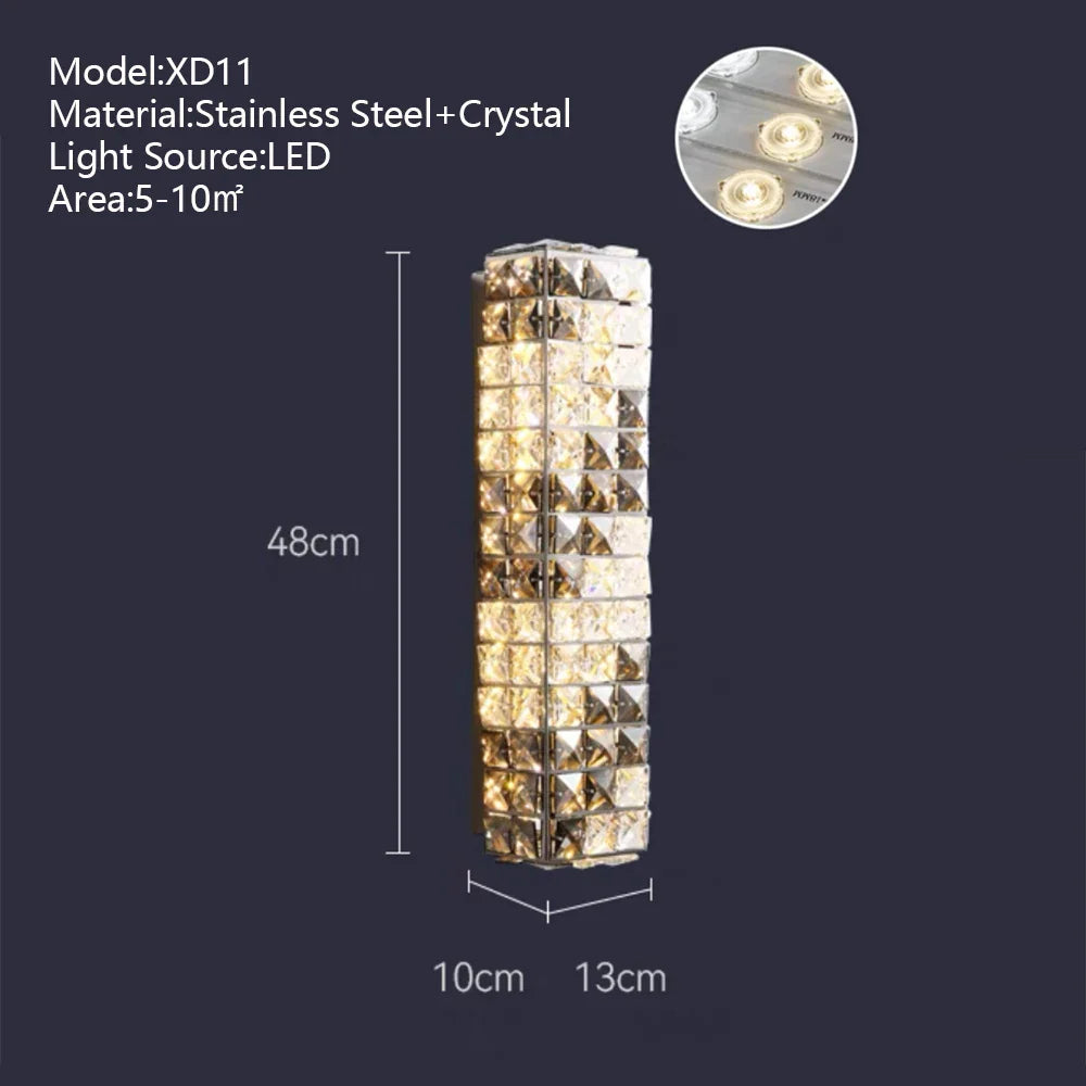 Afralia™ Crystal LED Rectangle Chandelier for Elegant Home Decor