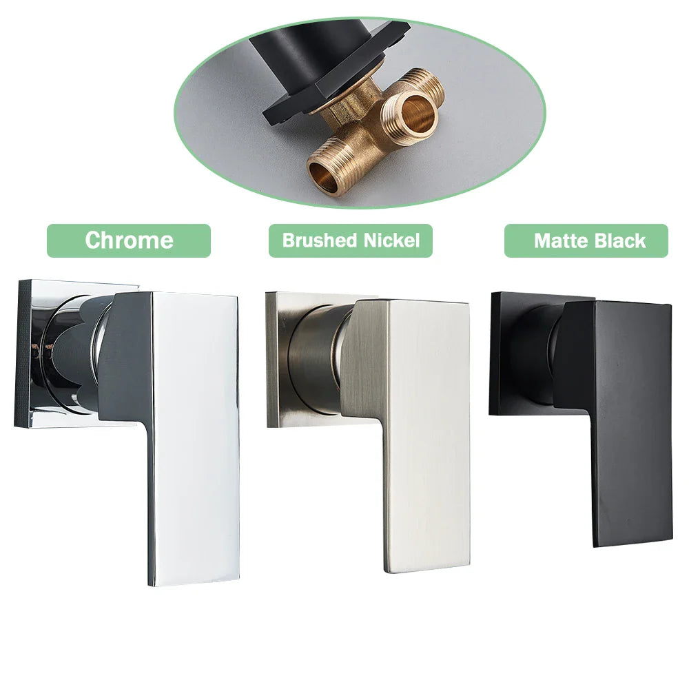Afralia™ Chrome Waterfall Basin Faucet with Single Handle, Wall Mounted 70cm Spout